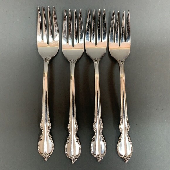 4 Rogers Bros 1847 Reflection International Silver Silverplate 6 3/4 Forks - Picture 1 of 8